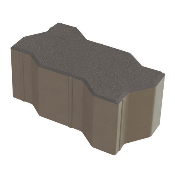 Зигзаг (Волна) 222x109,5x100 Темно-серый с/ц, ч/п