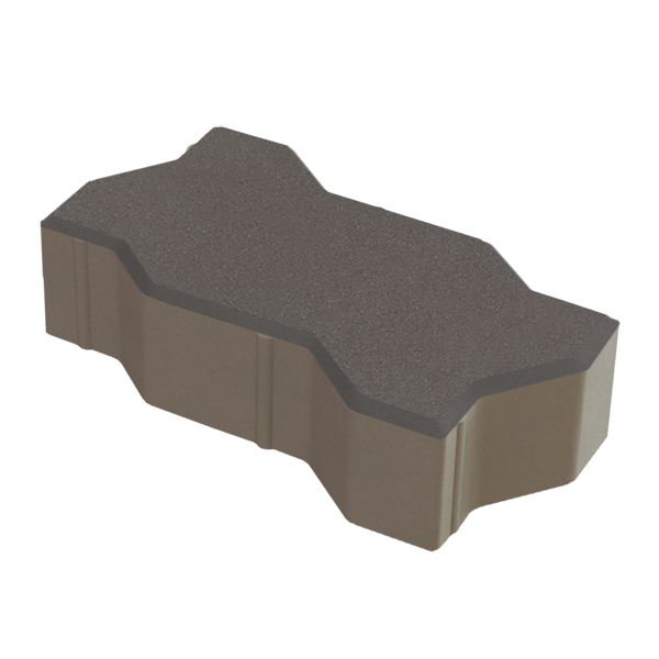Зигзаг (Волна) 222х109,5Х60  Темно-серый с/ц, ч/п