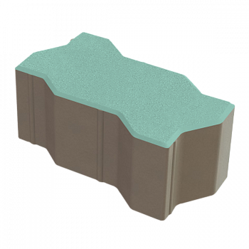 Зигзаг (Волна) 222x109,5x100  Зеленый б/ц, ч/п