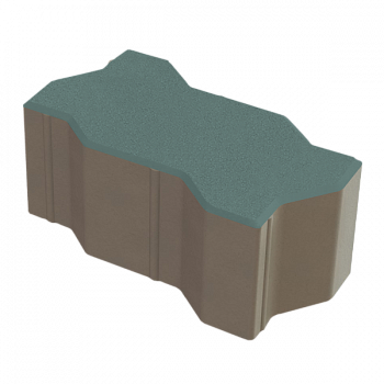 Зигзаг (Волна) 222x109,5x100 Зеленый с/ц, ч/п